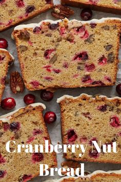 cranberry nut bread with pecans and cherries