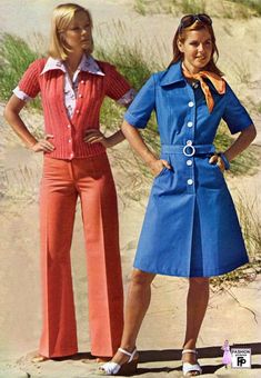 1970 Style, Decades Of Fashion, 70s Clothing, Outfits 70s