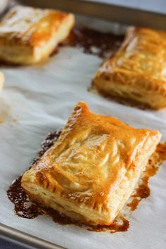 some food that is sitting on top of a baking sheet in the oven and ready to be baked