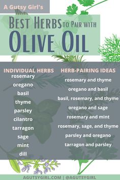 Best Herbs to pair with Olive Oil Freezing Herbs In Olive Oil, Basil Oil Uses, Olive Oil Infused With Herbs, Sage Infused Olive Oil, Olive Oil Witchcraft, How To Make Oils From Herbs, Homemade Infused Olive Oil, Infused Olive Oil Recipes Diy, How To Make Olive Oil