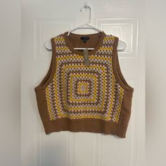 New, Size: Xl Sweater Vest Knit, Vest Knit, Knit Vest, Sweater Vest, J Crew, Sweaters For Women, Knitting, Yellow, Women Shopping