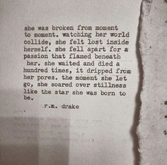 r.m. drake quotes - Google Search Robert M Drake, Rm Drake, Powerful Words, Lyric Quotes