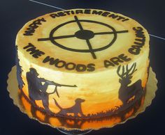 there is a cake that has been decorated to look like hunting