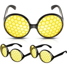 PRICES MAY VARY. Rich in Quantity: the package comes with 3 pieces Halloween bee glasses, suitable for most teenagers, adults to wear, enough quantities can well satisfy your daily wearing demands Multiple Usages: our funny bee costume for adults are versatile for various occasions, such as Halloween costume parties, birthday parties, role play games, animal theme parties, and more, which can bring you a lot of fun, making your costume more realistic Sturdy to Use: bee accessories for women are Honey Bee Costume, Halloween Bee, Bee Glasses, Costume Glasses, Glasses Funny, Bee Costume, Yellow Bee, Cosplay Accessories, Kids Halloween