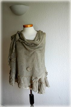 LINEN  Grey Knitted Shawl , Unique Art, Eco Friendly, Scarf Fashion, Wrap Scarves Clothing,Grey Scar Grey Poncho, Knitted Shawl, Orange Scarf, Natural Clothing, Boho Scarfs, Scarf Fashion, Grey Scarf, Eco Friendly Clothing, Clothing Plus Size