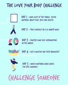 Take this mini challenge with a friend for your self care goals Habits And Routines, Love All Of You, Daily Habit Tracker, Learn To Love Yourself, How To Believe, Body Challenge, Losing Weight Motivation, Love Challenge, Daily Challenges