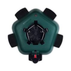 an overhead view of a green and black object