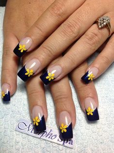 Azul y Margarita Art Designs Ideas, Fall Nail Art Designs, French Nail Designs, Pretty Nail Art Designs, Nail Art Designs Videos, Pretty Nail Art