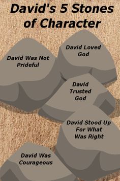 the five stones of character are shown in this graphic