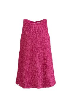 Description: Vibrant pink fringe dress with eye-catching detailing, perfect for fashion-forward styles. Sleeveless A-line silhouette offers a relaxed fit, ideal for parties and special events. Fringe detailing adds fun and dynamic movement, making it the perfect statement party dress. Perfect for special occasions, birthday parties, or simply standing out in a crowd. A must-have for those who love bold fashion choices and want to make a statement. Material & Care: Fabric: High-quality polyester Pink Fringe Dress, Fringe Outfit, Tassel Outfit, Crystal Hoodie, Fringe Clothing, Dynamic Movement, Flower Sweater, Rainbow Sweater, Pink Tassel