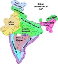 Physical Features Of India Notes, Upsc Map Notes, Basic Geography Notes, Physical Division Of India, Indian History Notes, World Geography Lessons, Geography Notes