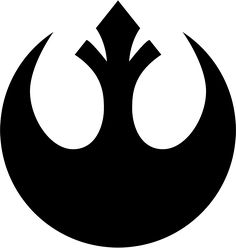 a black and white star wars symbol