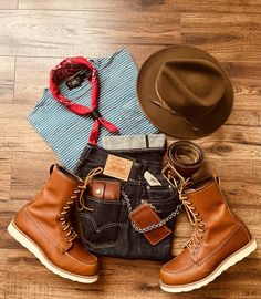 Red Wings Aesthetic, Rocker Outfits, Wing Aesthetic, Gay Cowboy, Rocker Outfit, Cowboy Aesthetic, Country Casual, Causal Dresses, Guy Stuff