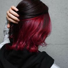 Under Hair Dye, Underdye Hair, Under Hair Color, Hair Dyed Underneath, Hidden Hair Color, Hair Color Underneath, Peekaboo Hair, Red Hair Inspo, Hair Color Streaks