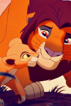 the lion and cub from disney's the lion king