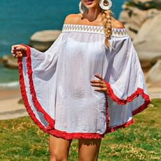 New In Package White Off-shoulder Beach Mini Dress, White Off-shoulder Mini Dress For Beach, White Mini Dress For Holiday Summer, Crochet Bathing Suit Cover, Sheer Swimwear, Swimwear Coverup, Bathing Suit Skirt, Black Floral Kimono, Crochet Bathing Suits