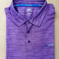 Nwt Attack Lige By Greg Normangolf Shirt Size X-Large Purple Casual Polo Collar Shirt, Casual Purple Polo Collar Shirt, Casual Purple Polo Shirt, Purple Relaxed Fit Collared Top, Greg Norman, Golf Shirt, Golf Shirts, Color Purple, Tee Shirts