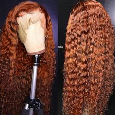 Curly Ginger, Blonde Ombre Hair, Lace Closure Hairstyles, Ginger Brown, Human Hair Color, Human Wigs, Curly Hair Wig, Lace Front Human Hair Wigs, Curly Human Hair Wig