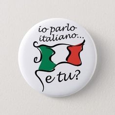 a button with the italian flag on it