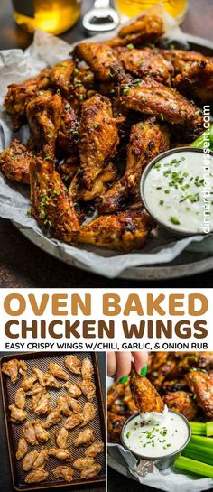 oven baked chicken wings with ranch dressing