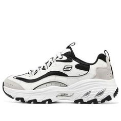 (WMNS) Skechers Arch Fit D'Lites 149805-WBK (SNKR/Low Top/Women's/Non-Slip/Dad Shoes/Wear-resistant/Shock-absorbing) Sketchers Shoes, Dad Shoes, Chunky Sneakers, Shoes For Women, Shoes Women, Shoe Collection, Low Top, Arch, Shoes Sneakers