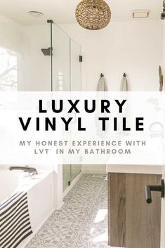 luxury vinyl tile bathroom flooring ideas Luxury Vinyl Tile Bathroom, Laminate Tile Flooring, Best Bathroom Flooring, Laundry Room Tile, Vinyl Flooring Bathroom, Type Of Flooring