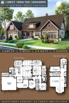 the floor plan for this house is very large and has 3 beds, 2 baths