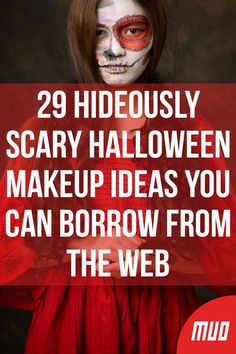 Halloween Face Paint Ideas Scary, Scariest Halloween Makeup, Diy Halloween Makeup Easy Scary, Halloween Diy Makeup, How To Do Halloween Makeup, Scary Halloween Face Makeup, Scary Easy Halloween Costumes, Creepy Diy Halloween Costumes, Easy Scary Halloween Makeup