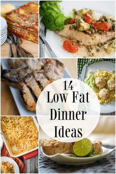 14 Low Fat Dinner Ideas Low Fat Dinner Ideas, Low Fat Diet Recipes, Fat Free Recipes, Low Fat Dinner, Fat Foods