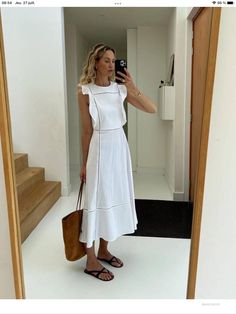 Cos Fashion, Sewing Dress, Slinky Dress, Fashion People, White Dress Summer, Looks Style, Buy Dress, Spring Summer Outfits, Outfits Casuales