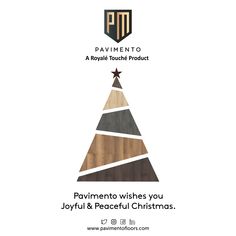 a wooden christmas tree with the words payment wishes you joyful & peaceful christmas