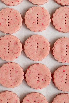 the cookies are lined up in rows and ready to be cut into bite size pieces