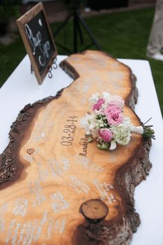 CUSTOM TEXT : Wedding Guest Book Idea Alternative Wood Unique Cherry Rustic Slab ( Wavy )  ADK Dream Creations . Wedding Guest Book Alternative Wood, Text Wedding, Wedding Reception Ideas, Personalized Wedding Guest Book, Wedding Etiquette, Wedding Guest Book Alternatives, Guest Book Alternatives, Wedding In The Woods, Big Wedding