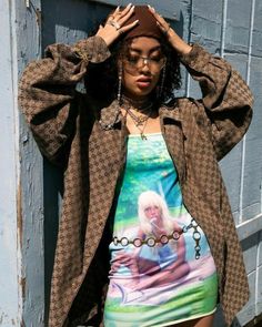 Ego Clothing, Baddies Outfit, Bandana Styles, Cute Swag Outfits, Alternative Outfits, Streetwear Outfit, Winter Fashion Outfits, Retro Outfits, Scarf Hairstyles