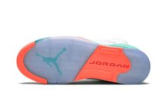 Released in July 2018, the Air Jordan 5 received this fresh new look appropriate for the summer season.  The children's Air Jordan 5 GS “Light Aqua” features a clean white upper with aqua accents on the midsole and inner lining, while bright orange detailing and icy clear blue portions of the outsole complete the refreshing color palette.  The result is a decidedly tropical look.  Produced only in children’s sizing, the appealing look of the Air Jordan 5 GS “Light Aqua” left many adult collectors wishing that they could get their own pair. Air Jordan 5 Aqua, Jordan Retro 5 Easter, Air Jordan 5 Racer Blue, Air Jordan 5 Retro Low Coconut Milk, Air Jordan 5 Retro Moonlight (oreo), Aqua Shoes, Air Jordan 5, Light Aqua, Jordan 5