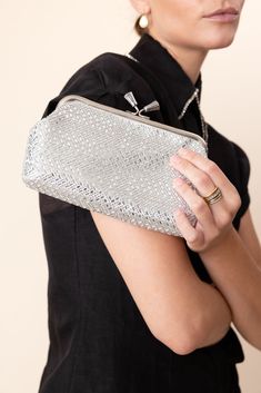 Anya Hindmarch maud tassel clutch in silver crystal. 72% Viscose, 28% Silk 5x22x11.5cmFits Iphone 15 Pro Max Made in China Silver Crystal Embellished Evening Bag For Cocktail, Silver Crystal Embellished Cocktail Evening Bag, Silver-tone Hardware Evening Clutch, Luxury Silver Clutch For Cocktail, Luxury Silver Clutch For Cocktail Events, Luxury Silver Cocktail Clutch, Silver Evening Bag With Rhinestones For Cocktail, Rhinestone Clutch For Gala, Silver Rhinestone Evening Bag For Cocktail