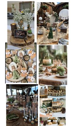 Woodland Forest Theme Baby Shower Centerpieces, Boy Woodland Baby Shower Ideas, Woodsy Baby Shower Theme, Outdoorsy Baby Shower Ideas, Woodland Table Decorations, Woods Baby Shower Theme, Farmhouse Baby Shower Ideas, Forest Theme Baby Shower Ideas, Wilderness Baby Shower Ideas