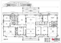 the floor plan for a new home with two stories and three car garages on each side