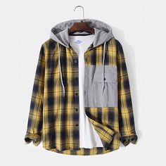 Product Details:Product Category: JacketVersion: FittedMain fabric composition: polyester fiber The content of main fabric components: 100 (%)Sleeve Length: Long SleeveColor: yellow, red, gray, greenSize Information:Size: S, M, L, XL, XXL Size（cm） Length Bust Sleeve S 73 110 60.3 M 75 114 61.5 L 77 119 62.7 XL 79 124 63.9 2XL 81 129 65.1 Prevention:1. Asian sizes are 1 to 2 sizes smaller than European and American people. Choose the larger size if your size between two sizes. Please allow 2-3cm Yellow Hoodie With Pockets For Fall, Fall Yellow Hoodie With Pockets, Yellow Fall Hoodie With Pockets, Yellow Cotton Long Sleeve Outerwear, Yellow Cotton Hoodie With Pockets, Fall Streetwear Yellow Hooded Jacket, Yellow Hooded Jacket For Fall Streetwear, Yellow Long Sleeve Hooded Jacket For Winter, Yellow Long Sleeve Hooded Winter Jacket