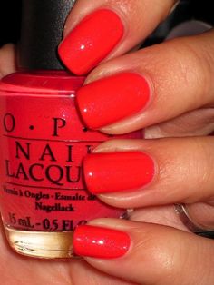 OPI I Eat Mainely Lobster Nails Opi, Red Lobster, Red Nail, Opi Nail Polish, Opi Nails, Summer Color, Nail Color, Nail Polish Colors, Love Nails