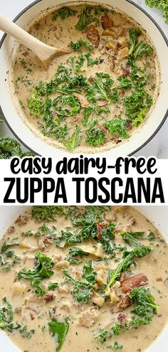 zuppa toscana soup in dutch oven. Zupa Toscana Soup, Dairy Free Potato Soup, Easy Meal Prep Ideas, Budget Dinner, Eat On A Budget, Potato Soup Easy