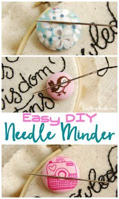 the instructions to make an easy diy needle holder