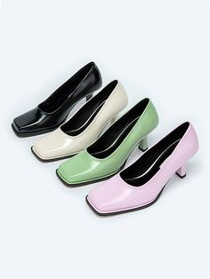 Editor's Notesatt.'s chic square heeled pumps can be matched well with any casual or feminine stylings. - Chic and sophisticated mood- Glossy leather- Vivid color options- Durable coated toe- Easy to style- Daily point itemMeasurements(in.)KR 225MM ~ 255MM- Heel height : 2.76 in.- Foot width : 3.35 in.- Foot length : 10.24 in.- Shoe weight : 0.49 lb*Measurements for KR 235MM.*Fits true to the size.Composition & Care- Synthetic leather- The leather may have fine scratches and wrinkles- The half-attached insoles will be fully attached while wearing- Avoid direct heat and moisture- Bright-toned socks or pants can get color by leather- Partially wipe off moisture and stains with a dry cloth- Natural dry in the shade with some packaging paperDesigner- by att. Chic Square Toe Court Shoes With Contrasting Heel, Chic Court Shoes With Contrasting Heel And Square Toe, Heeled Pumps, Vivid Color, Men Shoes Size, Synthetic Leather, Pump Shoes, Mens Bottom, Pumps Heels