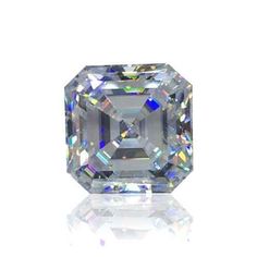 an emerald cut diamond on a white background