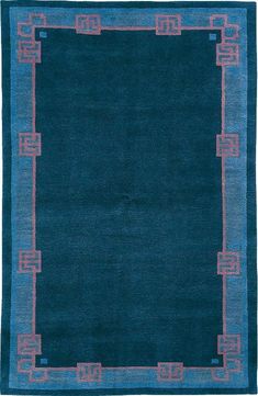 Craftsman Bungalow Blue Rug Blue Rug Aesthetic, Bold Area Rug, Vintage Blue Rug, Living Room Rug Aesthetic, Pop Of Color Rug, Craftsman Rug, Bright Blue Rug, Rug In Kitchen, Blue Rug Living Room