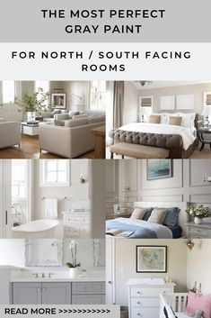 the most perfect gray paint for north / south facing rooms - read more info below