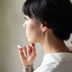 The Large Marta Hoops are my favorites of all - they are super chic and the perfect length for a dramatic effect. These classic hoops are made with a hand forged 14 gauge wire and are lightweight and easy to wear. Available in 14K gold fill or sterling silver. These are sure to become your everyday favorites! - Gold fill comes with gold fill posts and backs, silver come with silver posts and backs - Hoops measures 1/2" x 2" Key Jewelry, Handmade Modern, Single Earring, Hand Forged, My Favorites, Modern Jewelry, Jewelry Care, Handmade Natural, My Jewellery