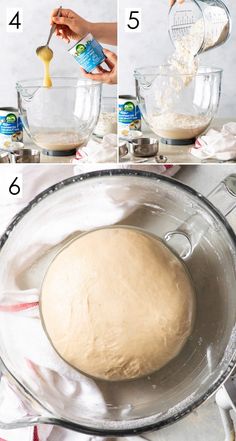 the process for making bread is shown here