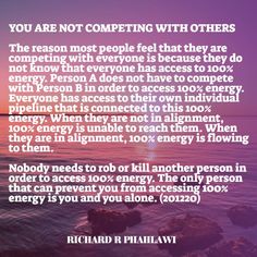 an image with the quote you are not competing with others