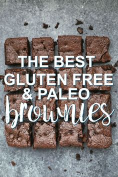 the best gluten free and paleo brownies are in this postcard